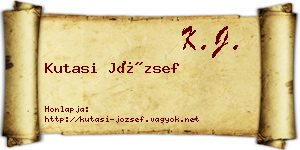 Kutasi József névjegykártya